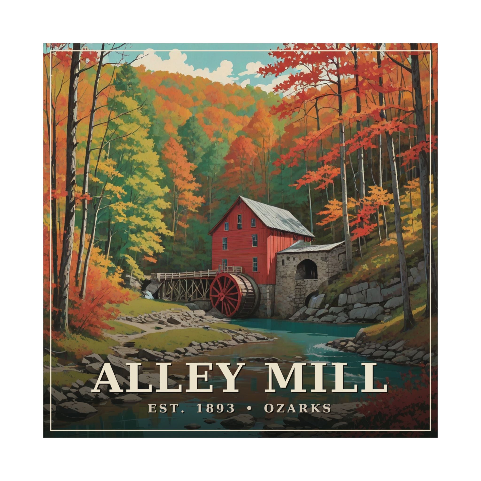 Alley Mill - The Ozarks Poster | Corner & County
