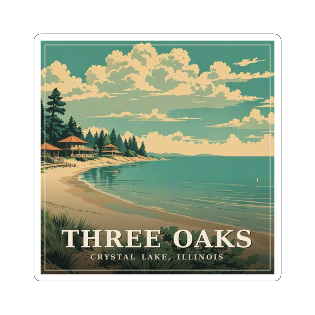 Three Oaks - Crystal Lake Sticker | Corner & County