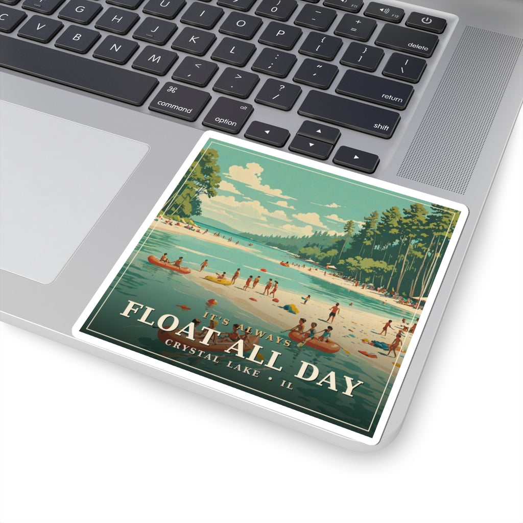 Float All Day - Crystal Lake Sticker | Corner & County