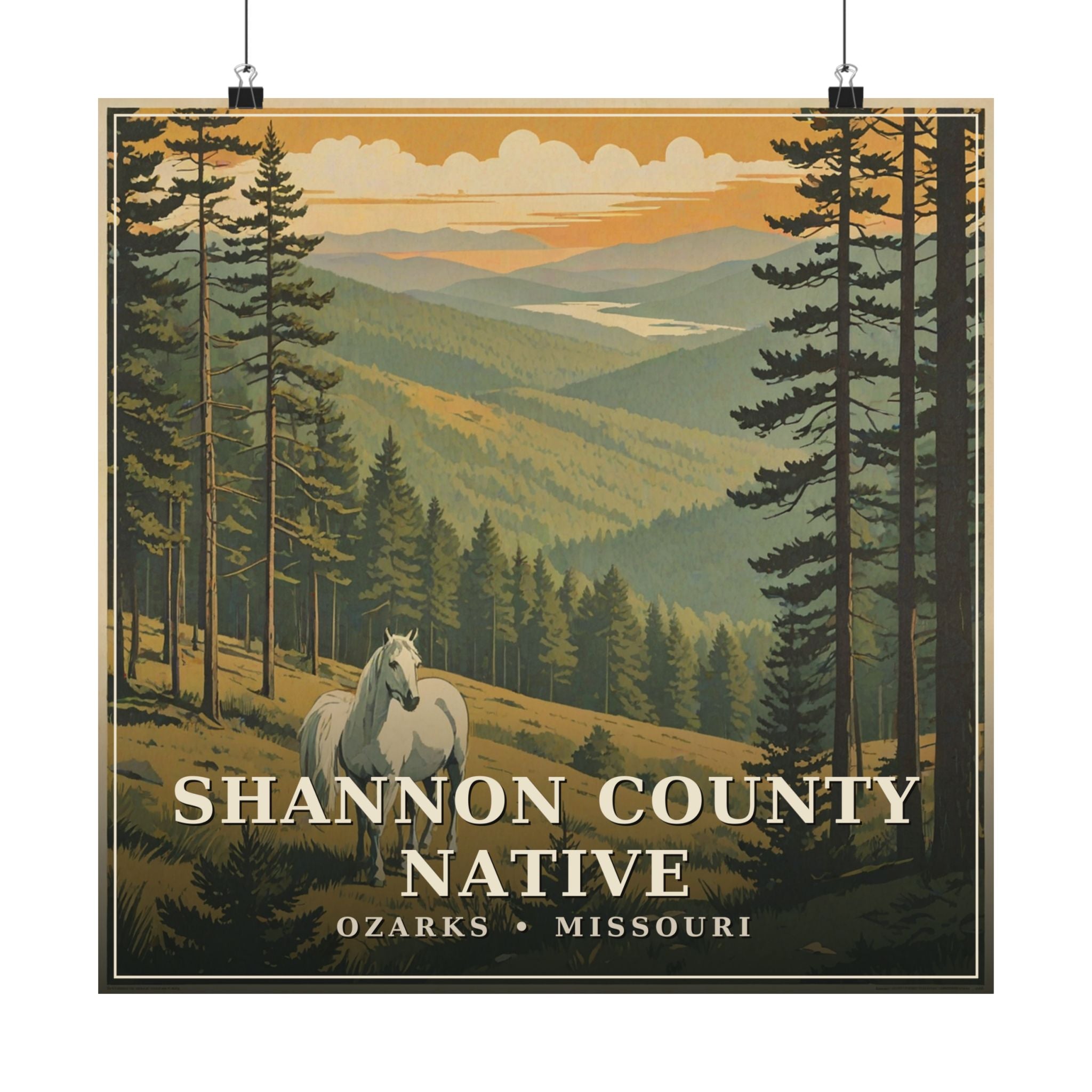 Shannon County Native - The Ozarks Poster | Corner & County