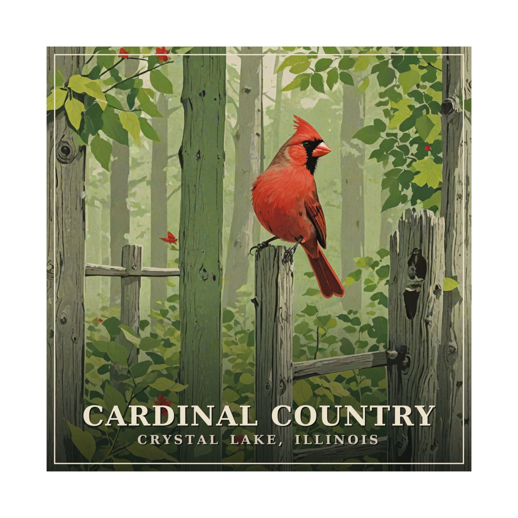 Cardinal Country - Crystal Lake Poster | Corner & County