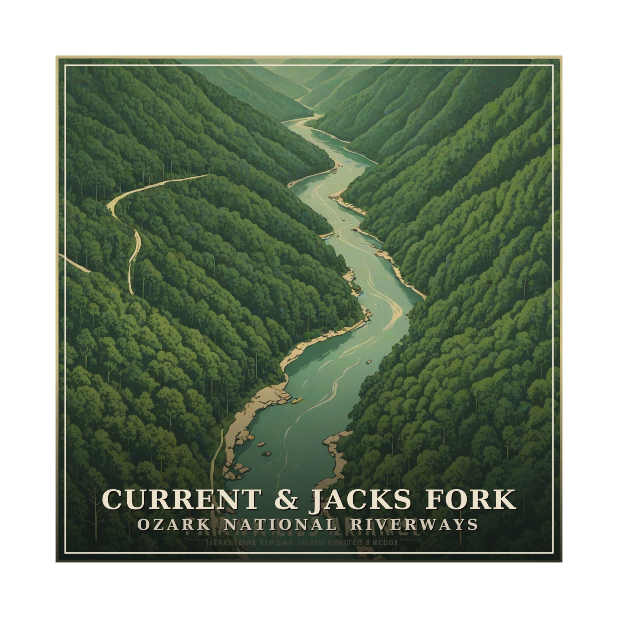 Current & Jacks Fork - The Ozarks Poster | Corner & County