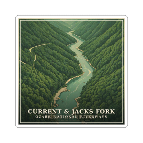 Current & Jacks Fork - The Ozarks Sticker | Corner & County