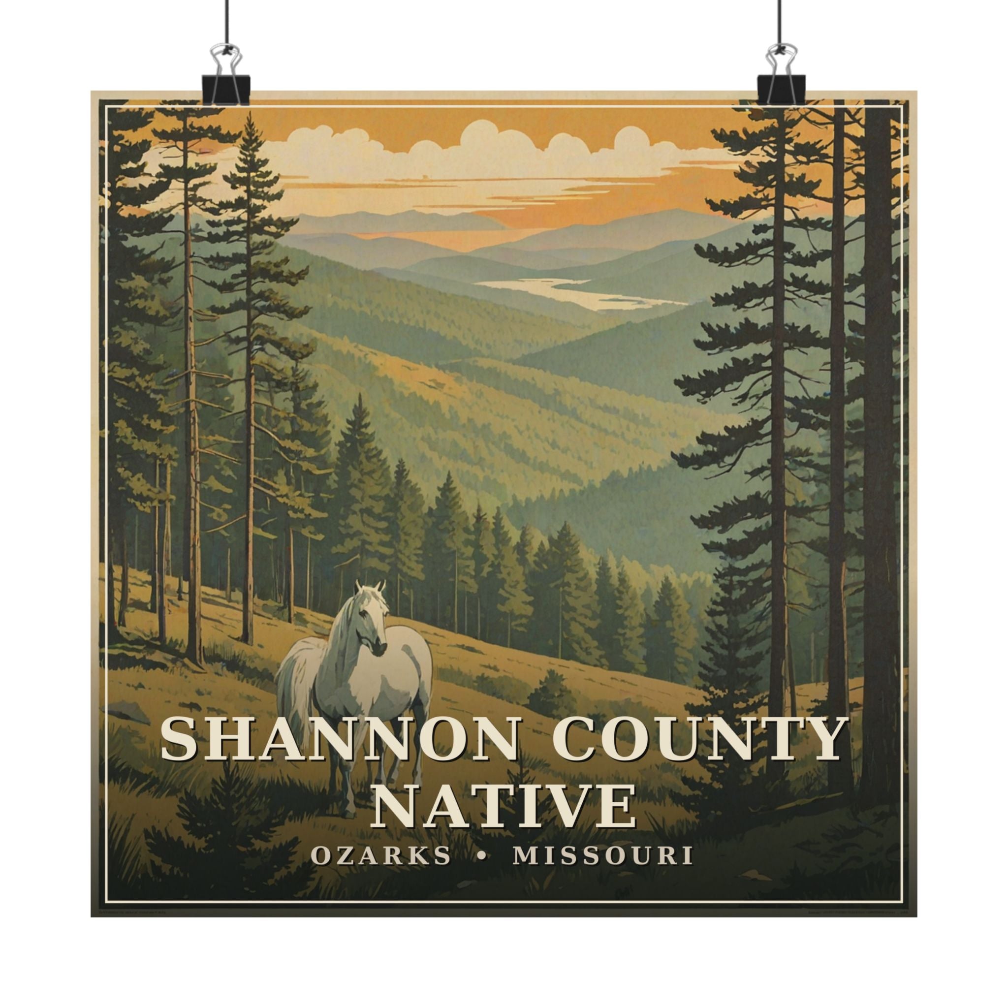 Shannon County Native - The Ozarks Poster | Corner & County