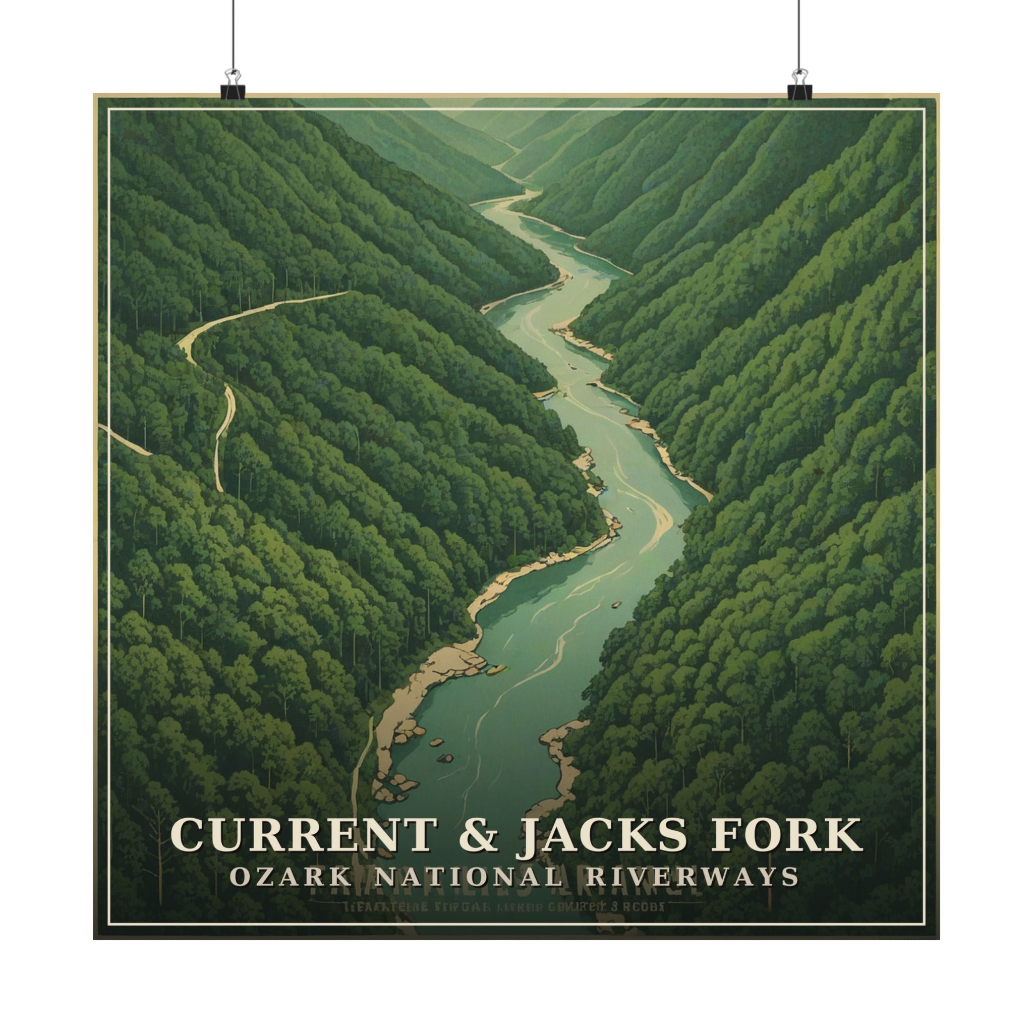 Current & Jacks Fork - The Ozarks Poster | Corner & County