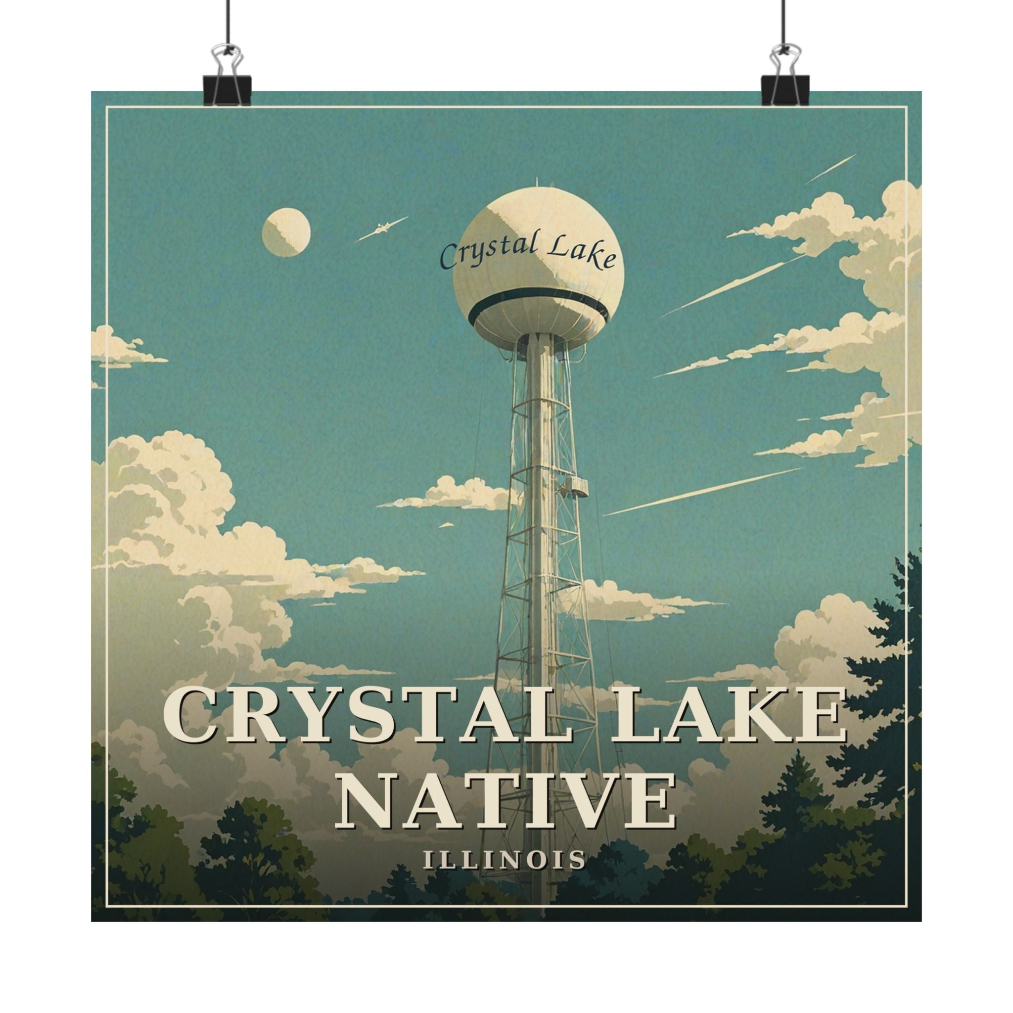 Crystal Lake Native - Crystal Lake Poster | Corner & County