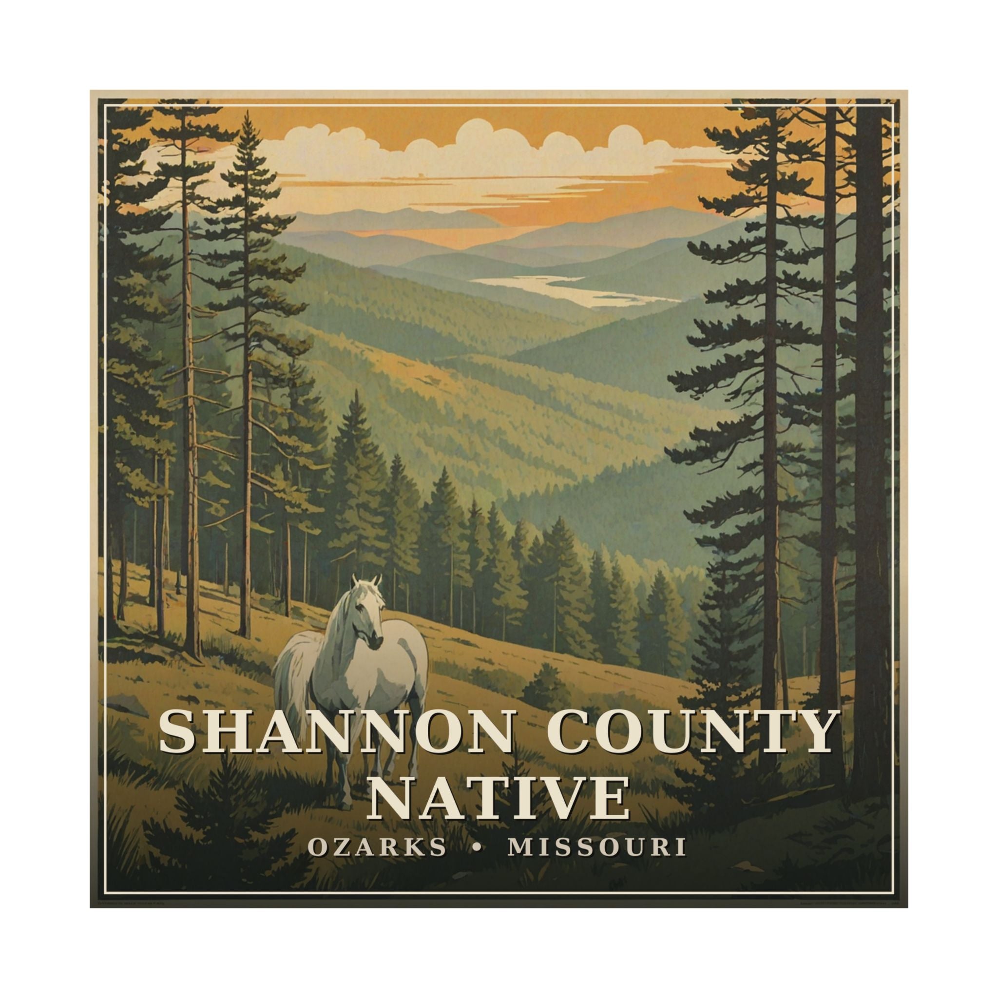 Shannon County Native - The Ozarks Poster | Corner & County