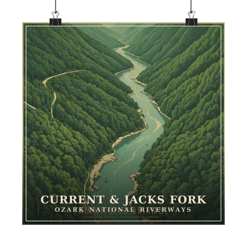 Current & Jacks Fork - The Ozarks Poster | Corner & County