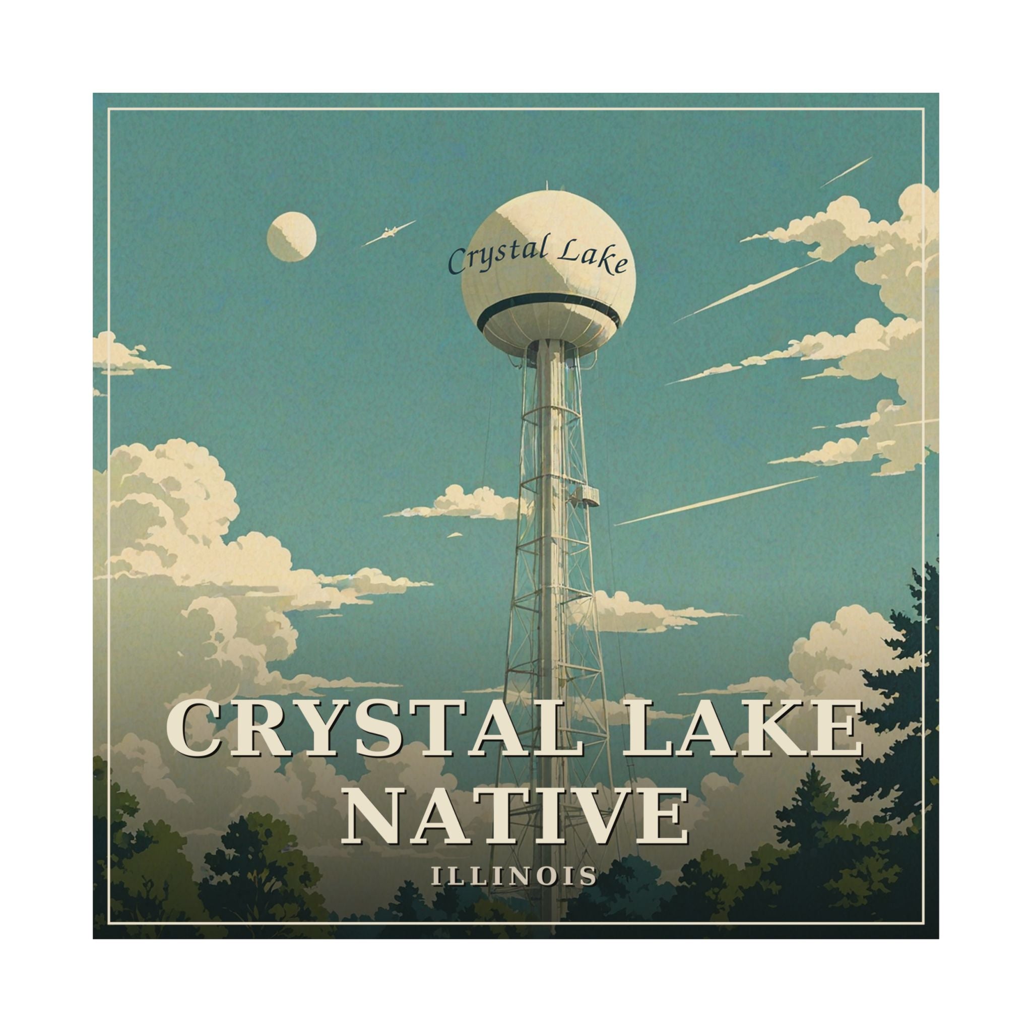 Crystal Lake Native - Crystal Lake Poster | Corner & County
