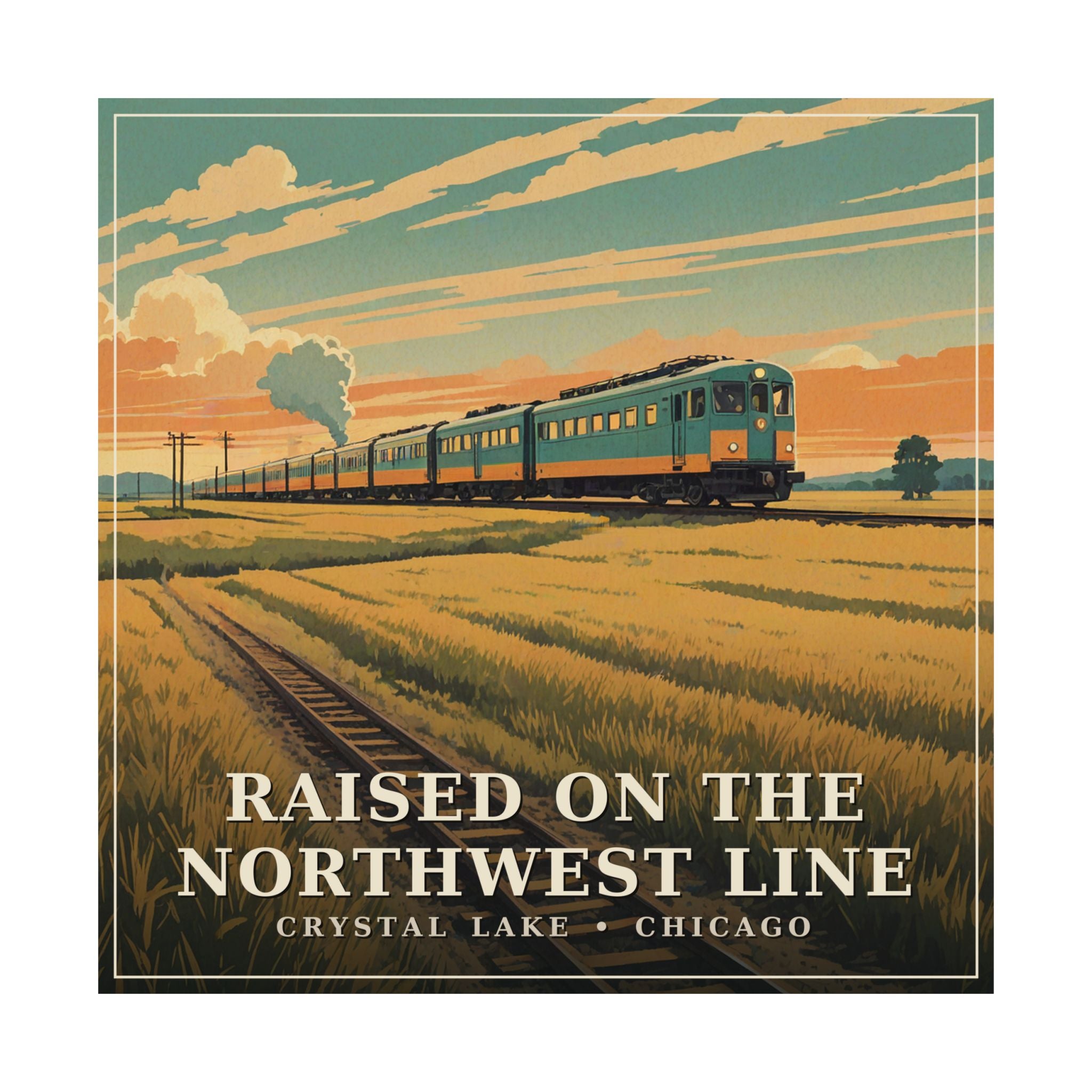 Raised on the Northwest Line - Crystal Lake Poster | Corner & County