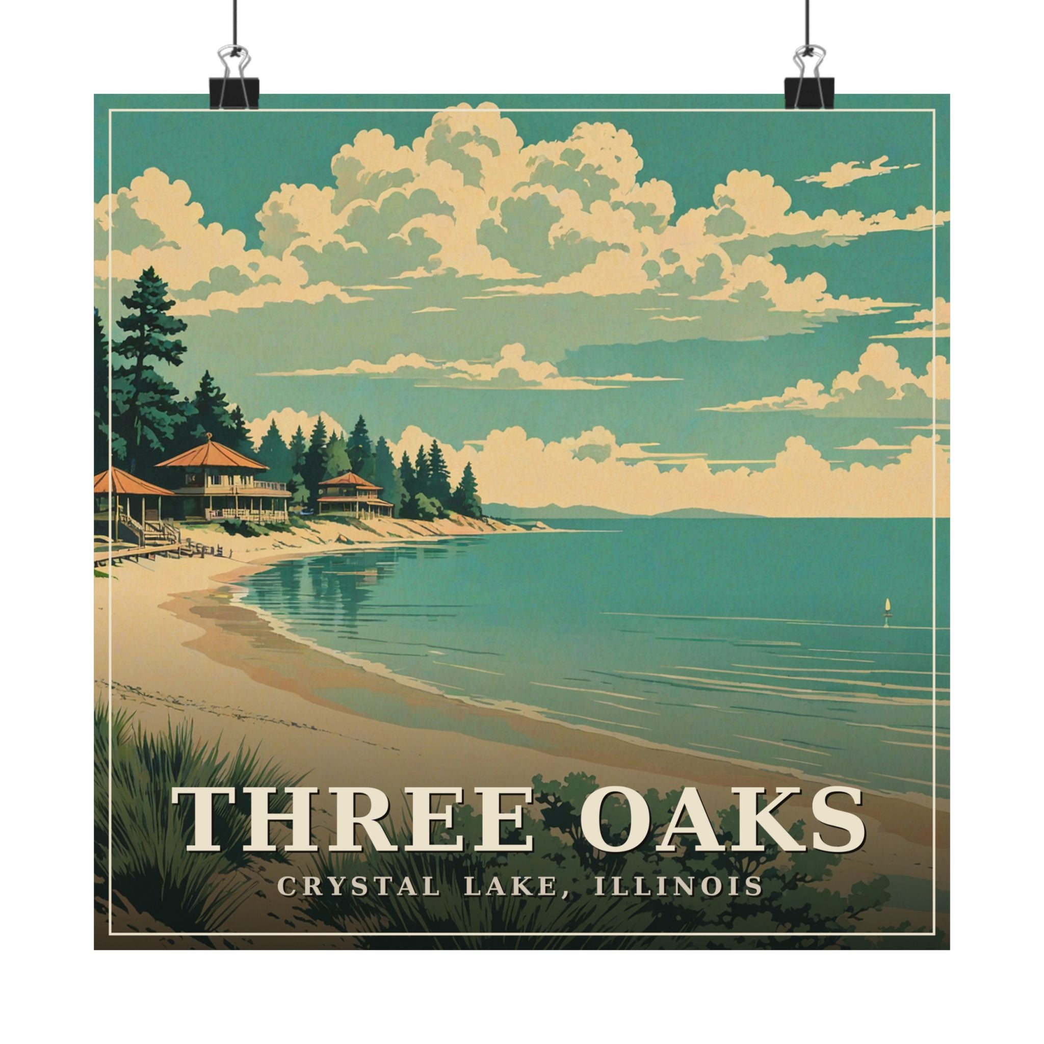 Three Oaks - Crystal Lake Poster | Corner & County