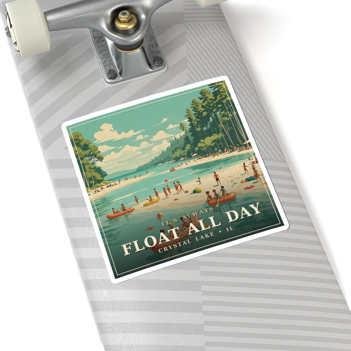 Float All Day - Crystal Lake Sticker | Corner & County
