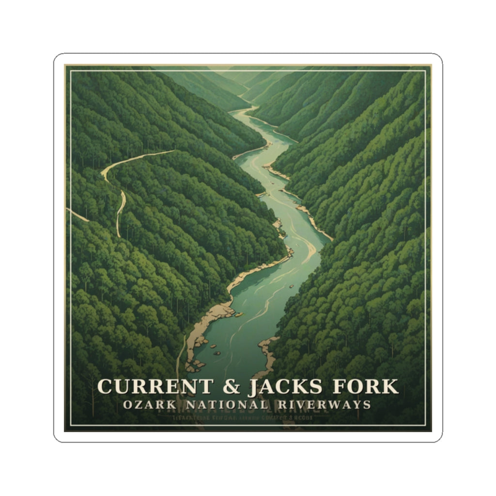 Current & Jacks Fork - The Ozarks Sticker | Corner & County
